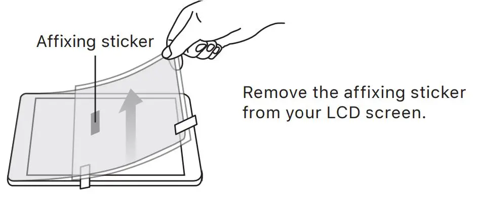 ELECOM Screen Protector for Drawing - Remove the affixing sticker from your LCD screen