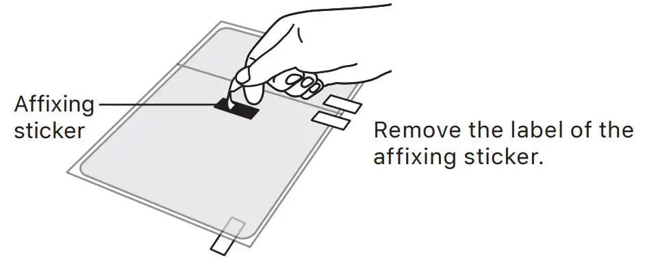 ELECOM Screen Protector for Drawing - Remove the label of the