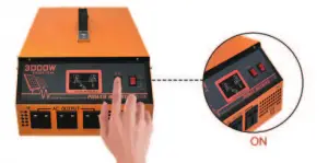 Turn on the inverter switch