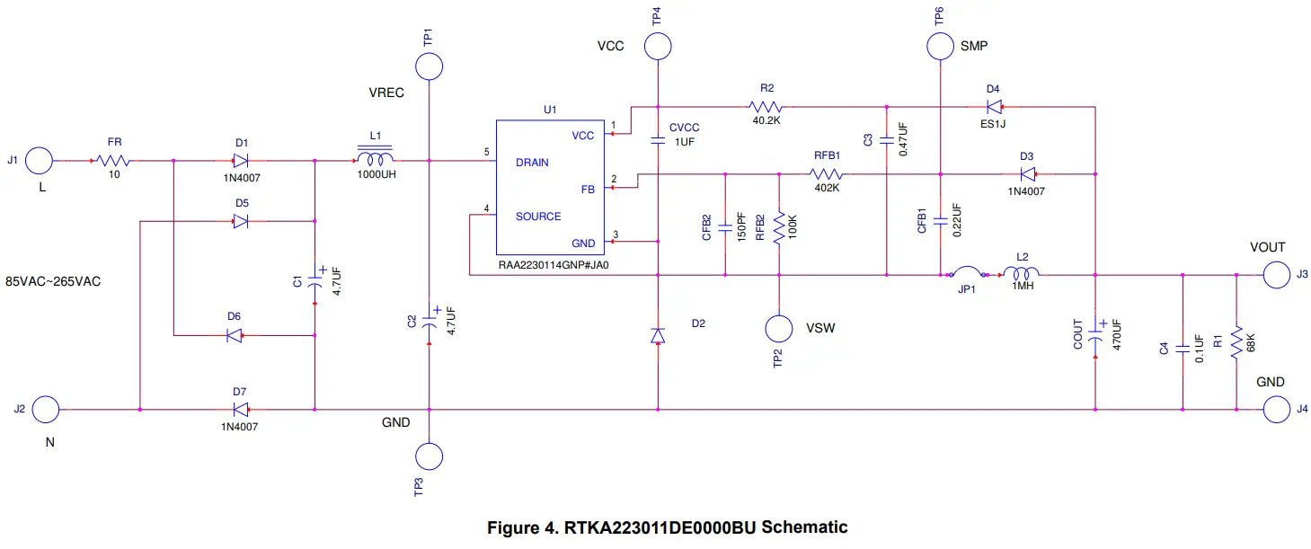RENESAS RTKA223011DE0000BU Evaluation Board-Schematic