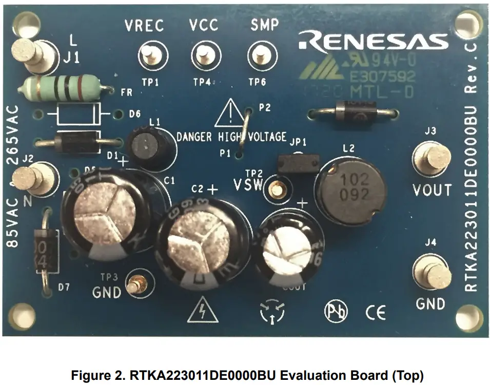 RENESAS RTKA223011DE0000BU Evaluation Board-Top
