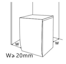 TESLA WL71291M Top Loading Washing Machine - Installation area