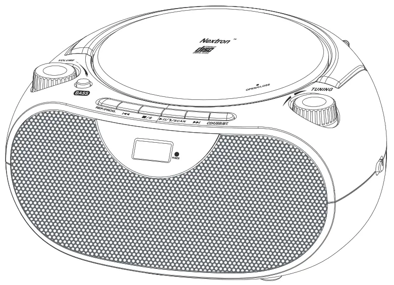 NEXTRON CB 500BT Portable CD Player with Bluetooth