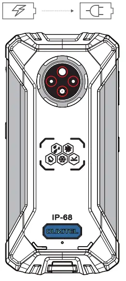 OUKITEL WP Series WP8 Pro Rugged Smartphone - battary