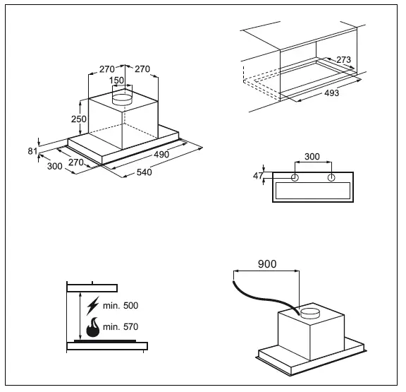 Electrolux LFG516X Built-In Hood-2