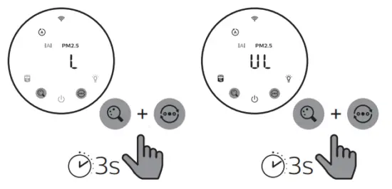 Setting the child lock