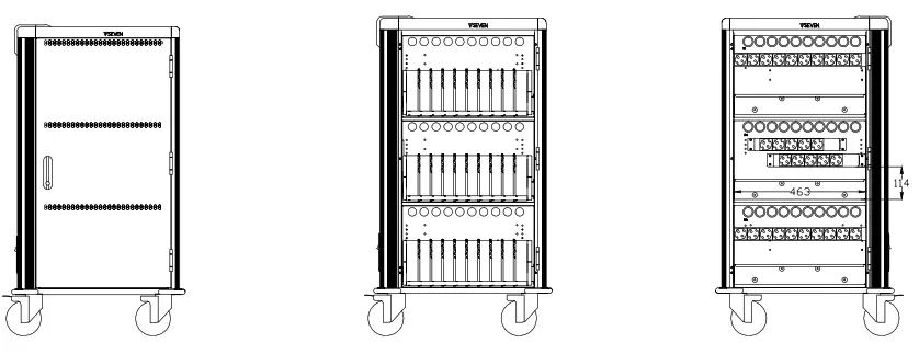 VSEVEN Charge Cart - Dimensions 2