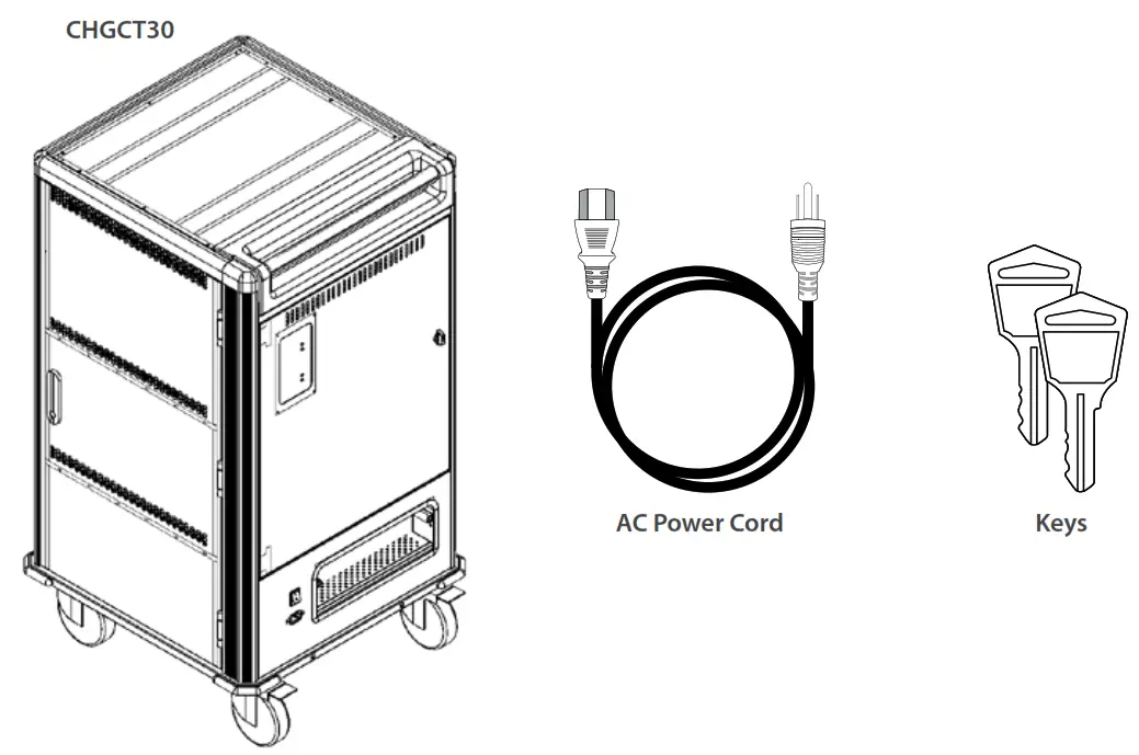 VSEVEN Charge Cart - Package includes