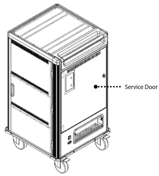 VSEVEN Charge Cart - Service Door