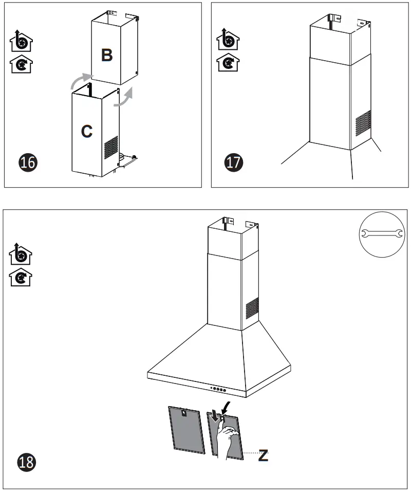 beko CWB 6441 WN Wall Mounted Hood - fig 10