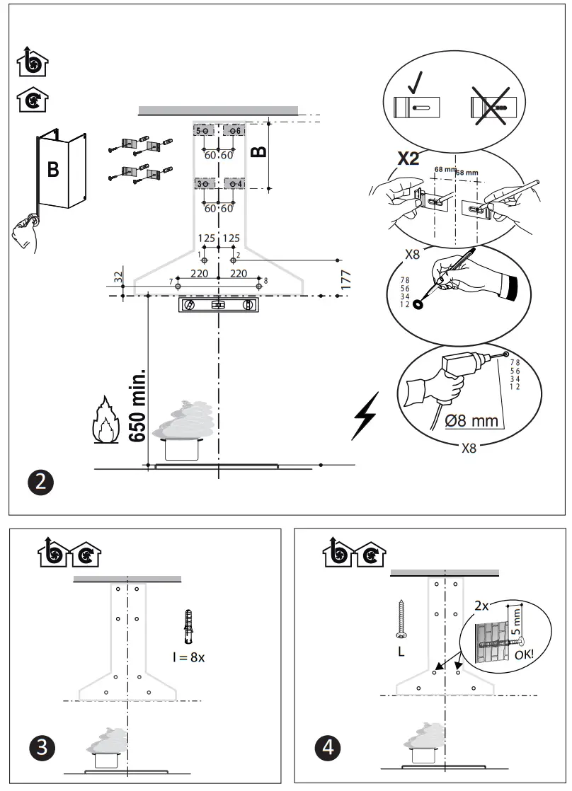 beko CWB 6441 WN Wall Mounted Hood - fig 7