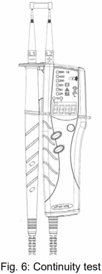 HT6 Two Pole Voltage Meter with LED Indications - INSTRUMENT FUNCTIONS PHASE SEQUENCE DIODE TEST