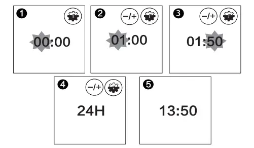 Home Comfort HC WUL1000 Wake Up Light - Time Setting