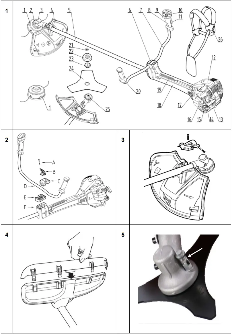 TEXAS BCP 4300 Hand Held Trimmer and Brushcutter - Illustrations