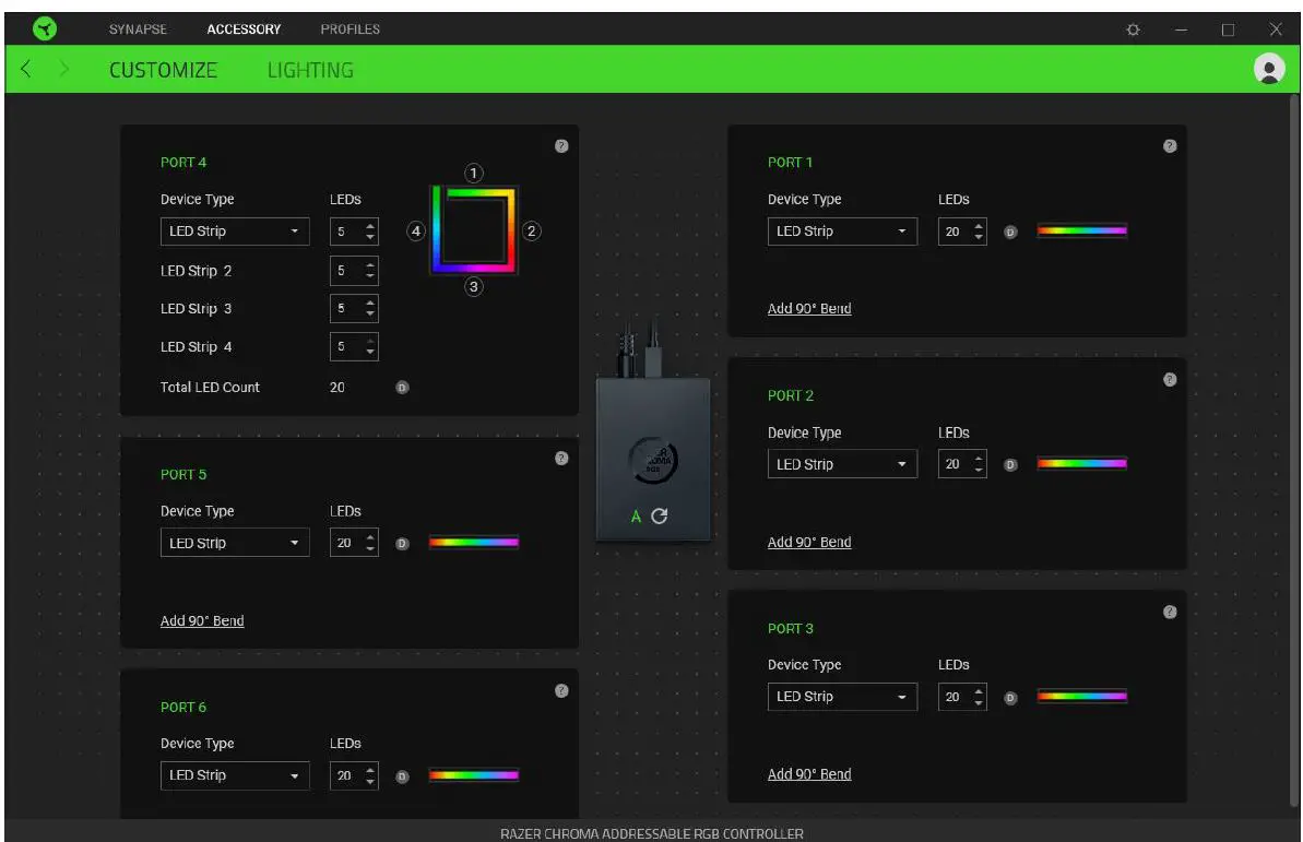 RAZER RZ34-02140 Chroma Addressable RGB Controller 14