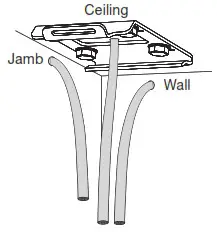 Lutron Roller 100 150 300 Wall Ceiling Jamb Mount feature - Cable Entry 1