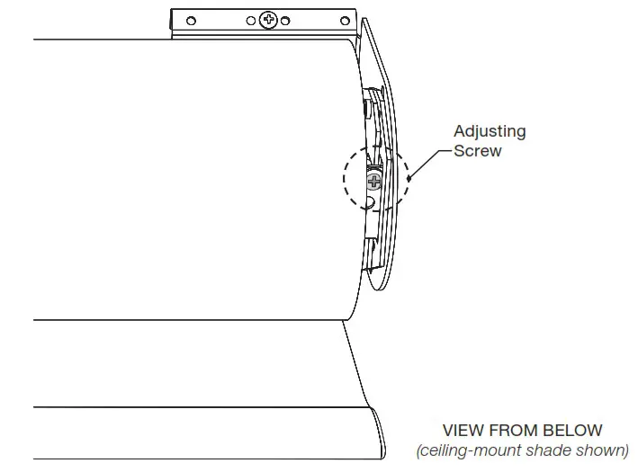 Lutron Roller 100 150 300 Wall Ceiling Jamb Mount feature - Level the Shade 1