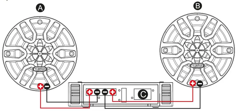 DS18 MP6 6 5 Inch Marine &amp Powersports Coaxial Speaker - WIRING