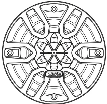 DS18 MP6 6 5 Inch Marine &amp Powersports Coaxial Speaker - cover