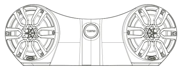 DS18-JSD8-Marine-Double-8-Inch-Speaker-Enclosure-Loaded-with-Coaxial-Speakers-With-Built-In-RGB-Led-Lights-product
