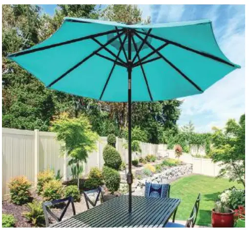 Quictent WGB 01 WGB 02 Elevated Wooden Garden Bed -Patio Umbrella 43