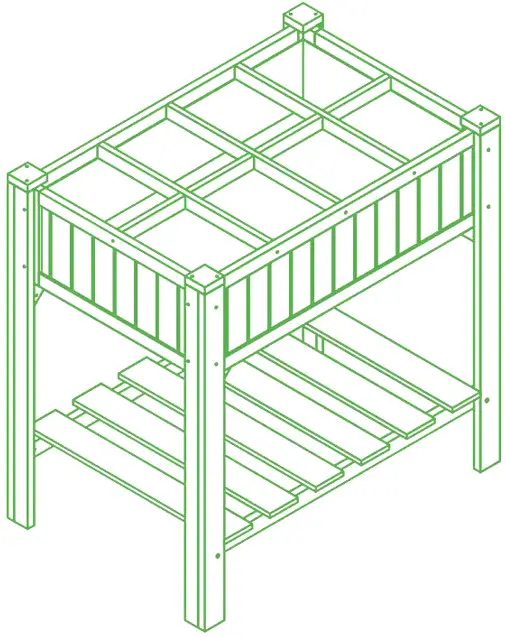 Quictent WGB 01 WGB 02 Elevated Wooden Garden Bed