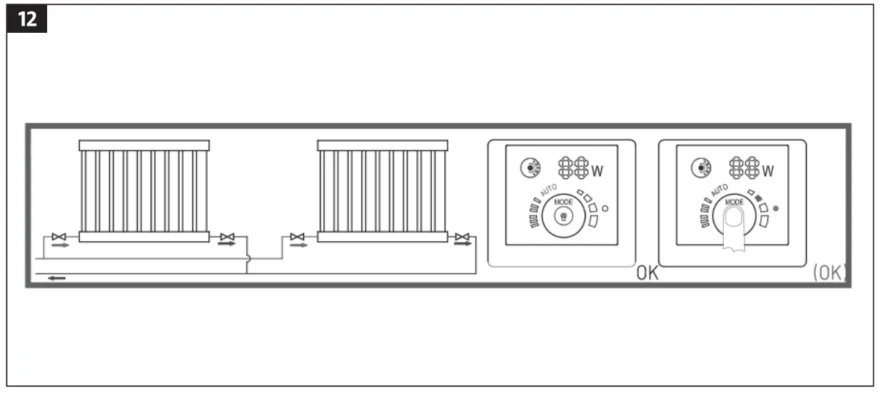 Two-pipe heating system