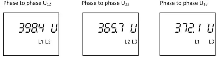Qubino ZMNHXD1 3-Phase Smart Meter - Phase to phase Voltages