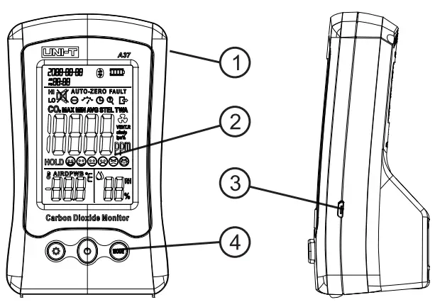 UNI-T A37 Carbon Dioxide Meter Monitor-fig3