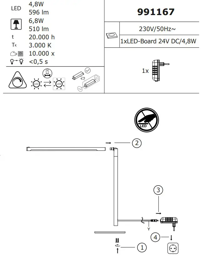LeuchtenDirekt DAWDA Floor Lamp LED - Figure 1