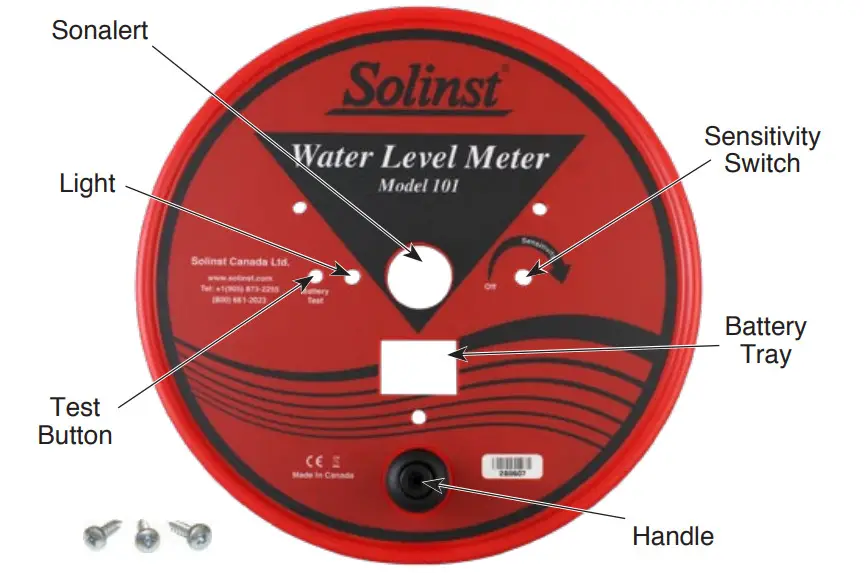 Solinst 101 SC1000 Water Level Meter Faceplate Replacement - Figure 1
