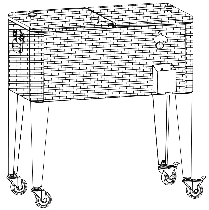 Pragma Brands A065 003 01 Retro Cooler Wicker Look