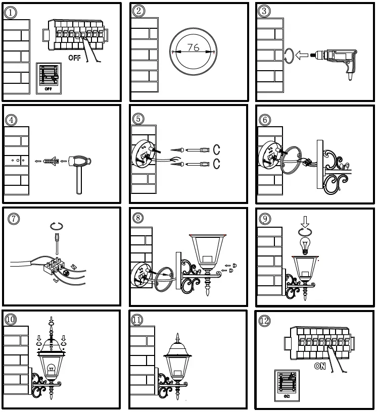 V-TAC VT-761 Wall Lamp-1