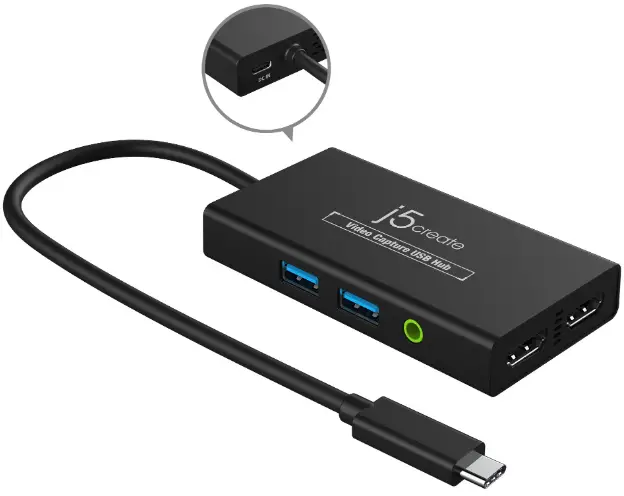 j5create JVA01 Video Capture USB Hub