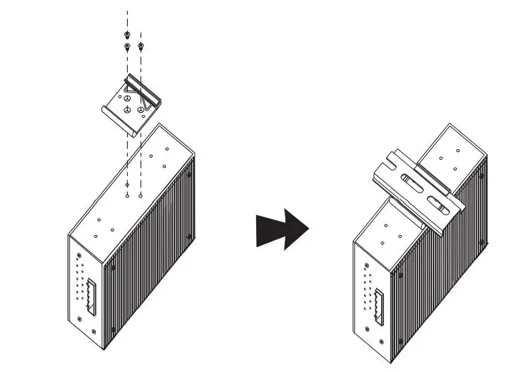 ORing IDS-342GT Industrial Secure Serial Port to Ethernet Device Server Installation Guide - DIN-rail Installation
