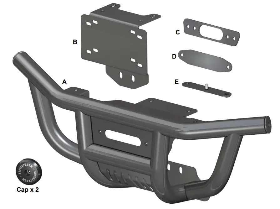 SUPERATV-FBG-P-RZRTS-00-Front-Brush-Guard-FIG-1