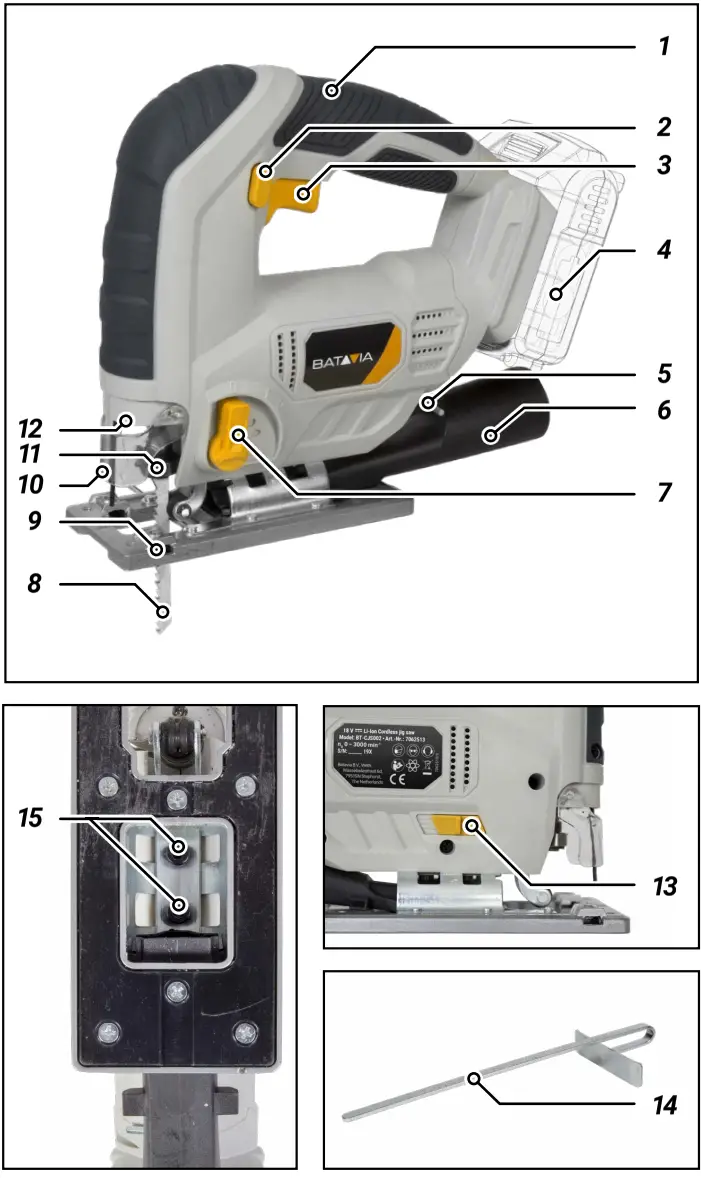 BATAVIA BT CJS002 Maxx Pack 18V Cordless Jig Saw - fig