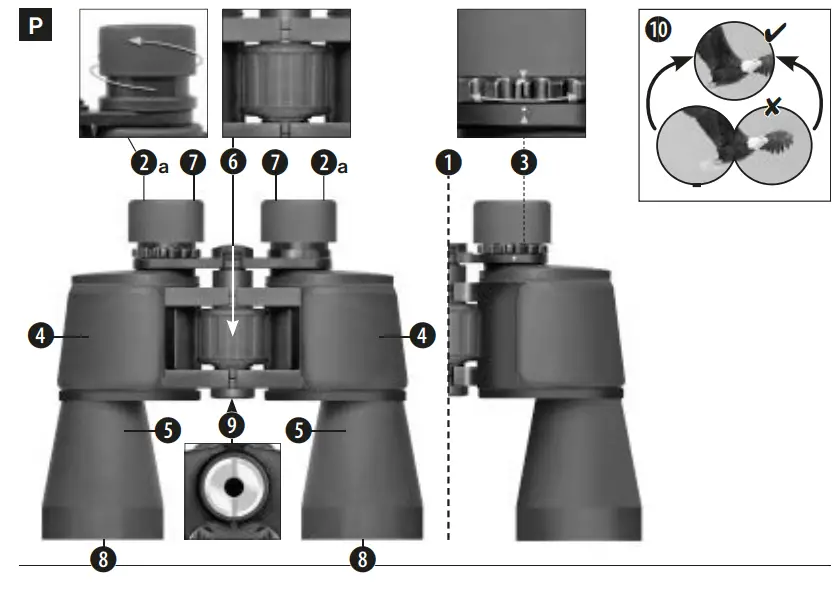 BRESSER 1251052 10x50 Binoculars - FIg