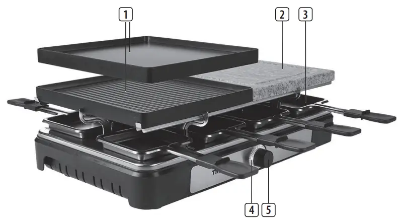TRiSTAR-RA-2747-Raclette-Stone-Grill-Instruction-fig-1