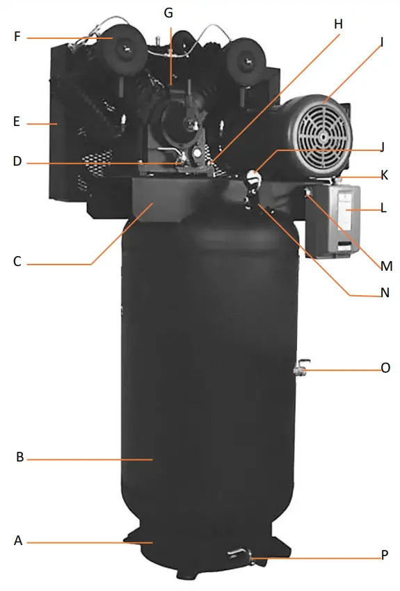 GLOBAL INDUSTRIAL B2811234 80 Gallon Air Compressor - fig 5