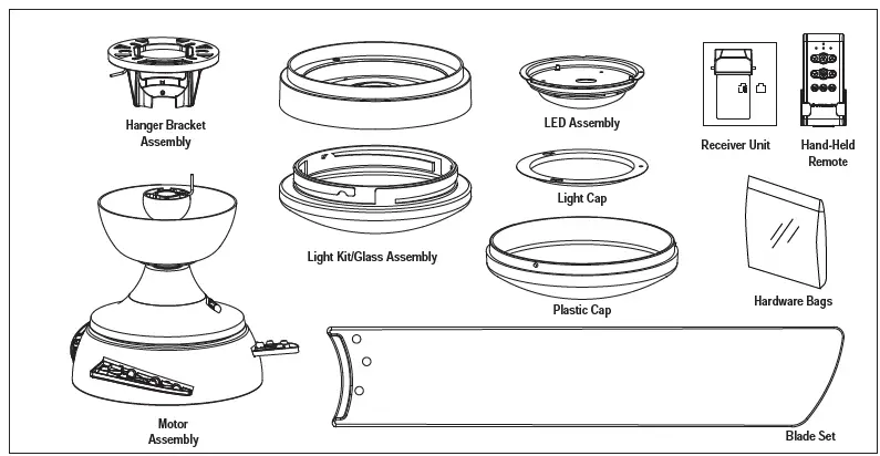 Fanimation FP6729BMWW Xeno Wet Ceiling Fan 1