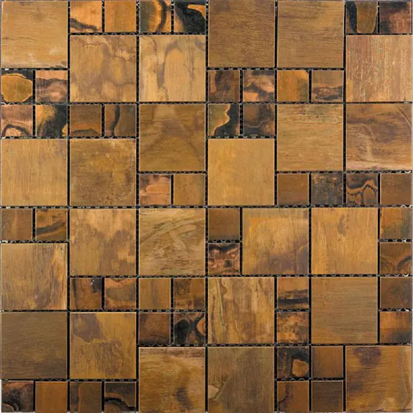 Apollo Tile APLMM8801A Honed Square Polished Metal Mosaic Tile-FIG1