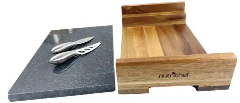 nutrichef PKLVST41 Cooking Stone Grill Set fig 1