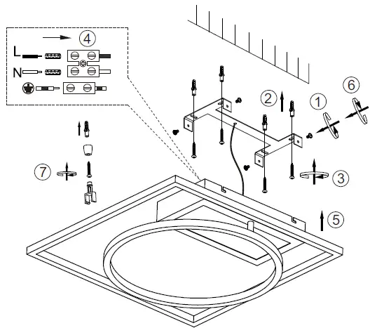 TRIO LIGHTING 6205103XX Downey Ceiling Lamp 01