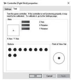 PXN X9 Arcade Fight Stick User Manual - Open the test interface as below, you can test the axes and buttons