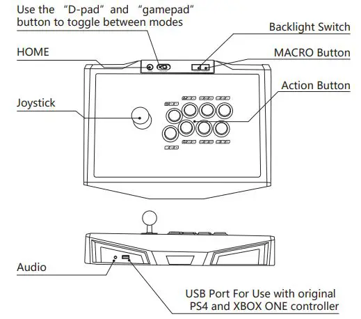 PXN X9 Arcade Fight Stick User Manual - Product Overview