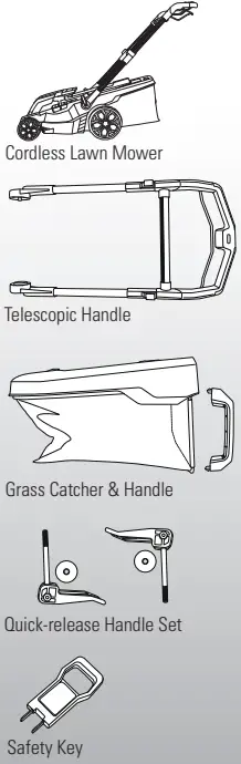 ozito PXLMTS-0182 2X18V Telescopic Handle Lawn Mower 1