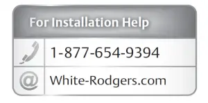 White Rodgers Thermostat Instruction Manual