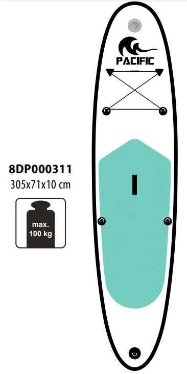 PACIFIC Inflatable Stand Up Paddle Board