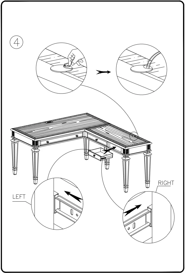 ASHLEY H74334R Office Desks L-Shaped Desks - fig 3